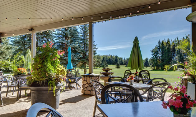 Another benefit of golf resort living is being close to the 19th hole. This view is from the 9-Iron Grill at Pineridge Golf Resort. 
