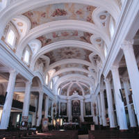 Interior Catholic Co-Cathedral in Gravelbourg Saskatchewan