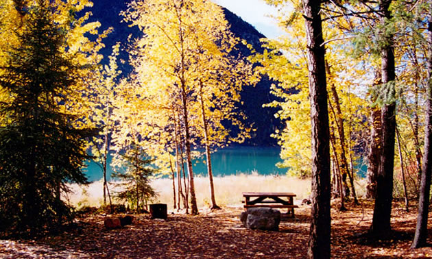 A beautiful site at BC Hydro's Gun Creek campground near Lillooet.