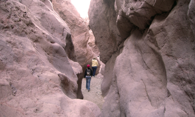 Crack in the mountain trail 