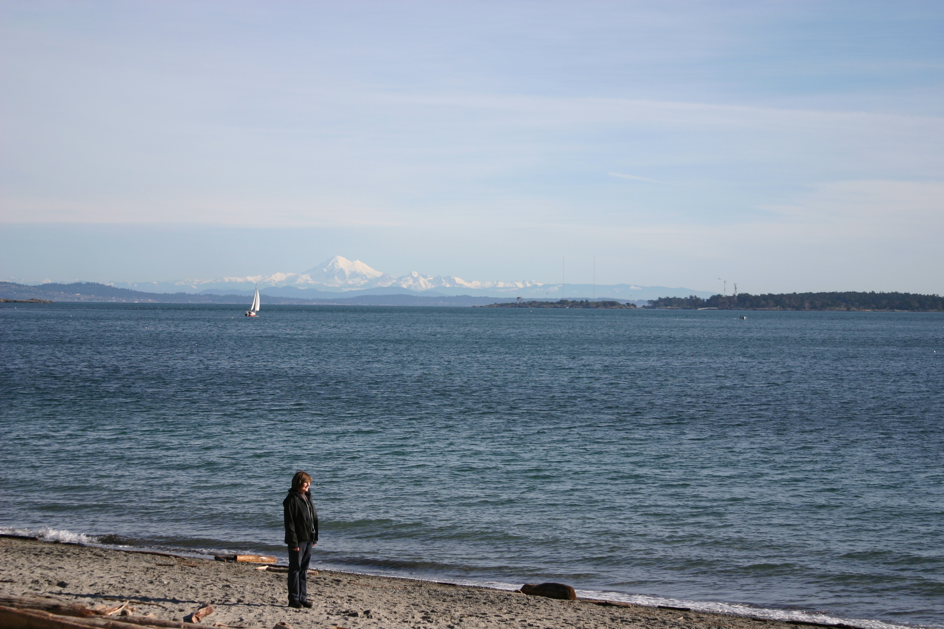 One of the beaches along the Vancouver island coastline. 