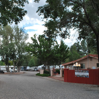 Entrance to J & H RV Park. 