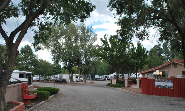 Entrance to J & H RV Park. 