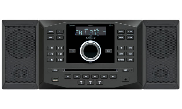 Close-up of Jensen audio equipment.