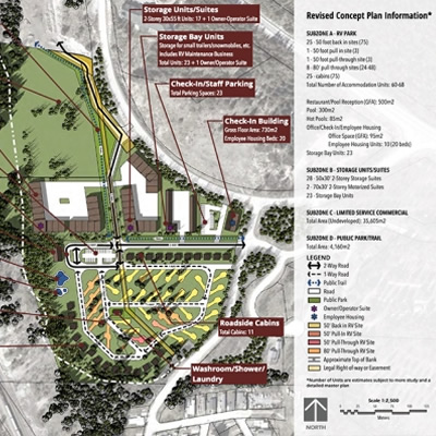 The concept plan for the proposed Johnson Way RV Park in the Johnson Heights neighbourhood. 