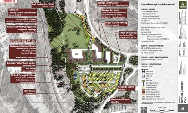 The concept plan for the proposed Johnson Way RV Park in the Johnson Heights neighbourhood. 