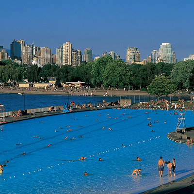 Tourists flock to Vancouver's beautiful, internationally renowned Kitsilano Beach.