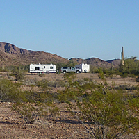 A scenic landscape in Kofa National Wildlife Refuge.