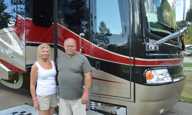 Lorraine and Larry Layden at Fairmont Hot Springs Resort RV Park