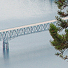 View of Lake Koocanusa Bridge, Eureka, Montana