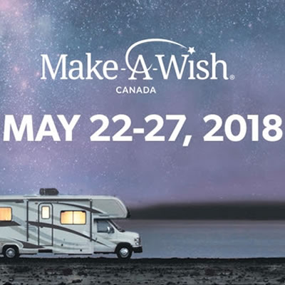 Make-A-Wish camping week graphic. 