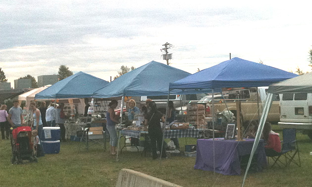 The Fort Nelson Outdoor Public Market runs from May to September. 