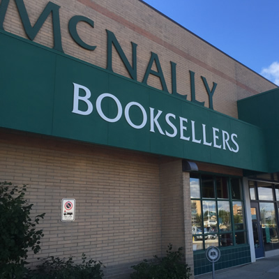 Outside of the McNally Robinson bookstore in Winnipeg, MB. 