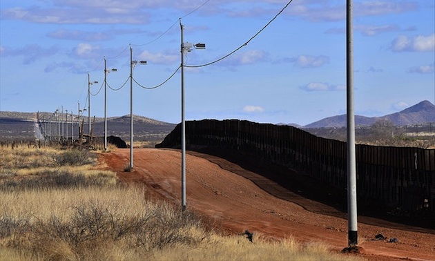 U.S. - Mexican border called 'The Wall' at Naco, Az