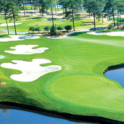 An aerial view of a Myrtle Beach golf course. 