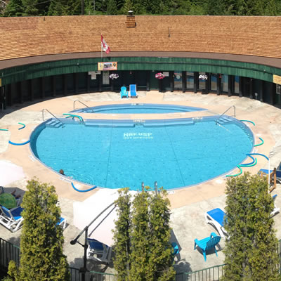 The pools at Nakusp Hot Springs.