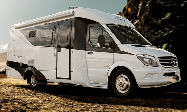 Redesigned Leisure Travel Van 25-foot Unity luxury touring coach