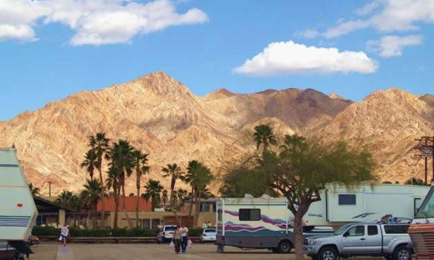 A view of Fountain of Youth RV Resort in Niland, California