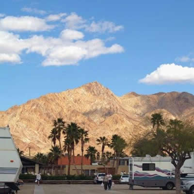 A view of Fountain of Youth RV Resort in Niland, California