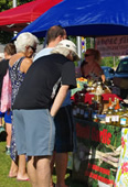 Shoppers at the Osoyoos farmers market