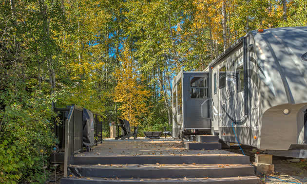 Sample RV lot at Pineridge RV and Golf Park.