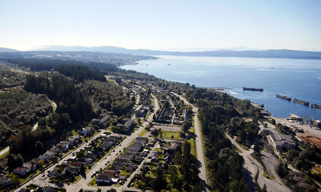 A view of Powell River from above