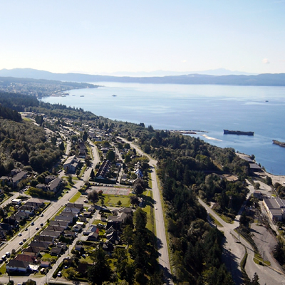 A view of Powell River from above