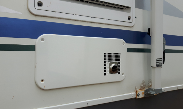 If you are skirting your RV in for cold weather camping, make sure you do not cover the outside vent for the furnace.