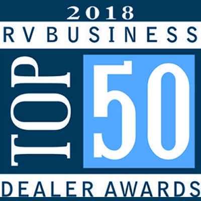 Top 50 Dealer Awards logo. 