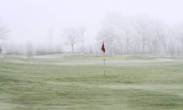 golf course in the winter