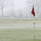 golf course in the winter