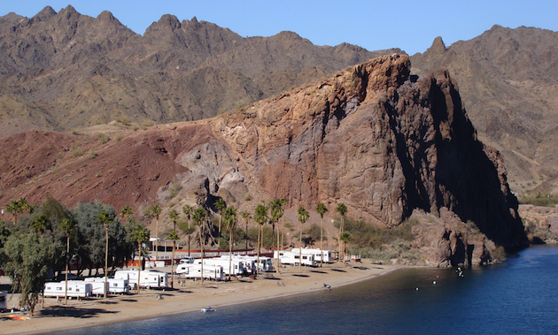 RV park along the Colorado River