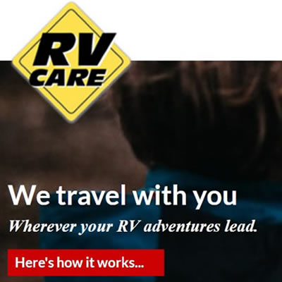 RV Care Network logo in top left corner, with picture of young boy holding an open map. 