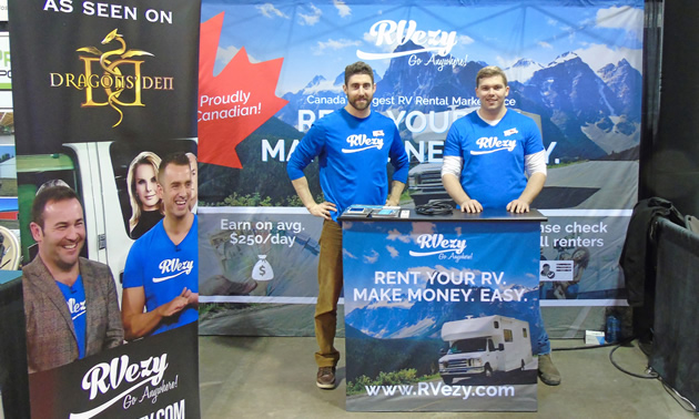 Two representatives from RVezy were among many vendors at the 2018 Calgary RV Expo & Sale.