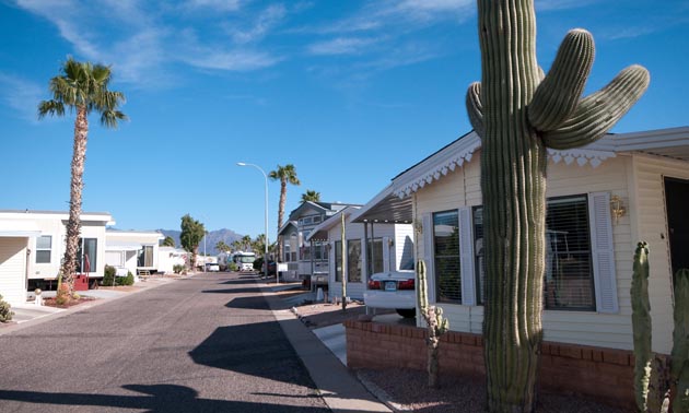 Road in RV park. 