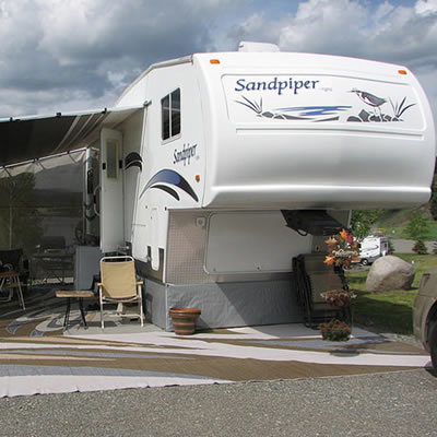 Picture of RV set-up for full-time living
