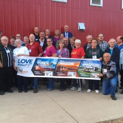 RV enthusiasts at the 2017 RVwest Rally. 