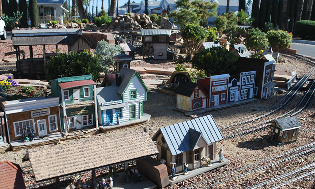 The G-gauge outdoor railroad at Rincon Country West.