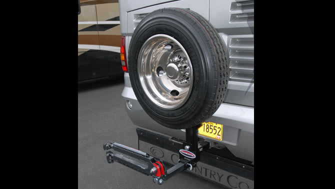 Picture of the Roadmaster Spare Tire carrier. 