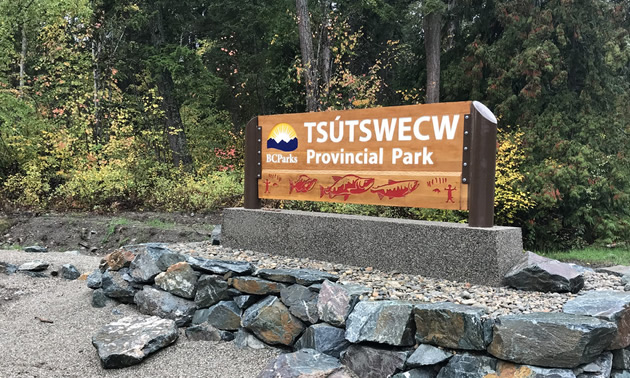 New sign at park - Tsutswecw. 