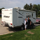 Rowena and Gary Friesen love to go camping in their 2009 Forest River Roo Travel Trailer. 