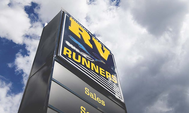 Runners RV sign.