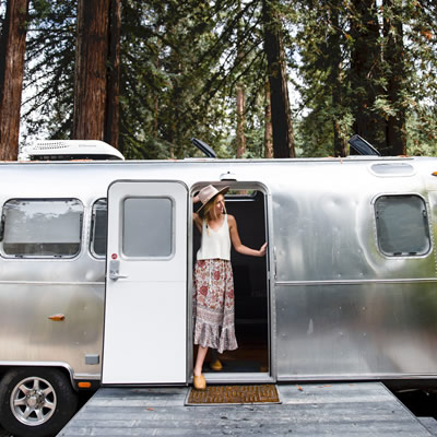 Vintage Airstreams at AutoCamp Russian River in Guerneville. 