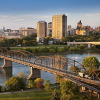 Saskatoon is located on the banks of the South Saskatchewan River