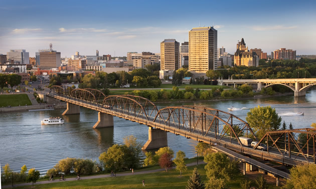 Saskatoon is located on the banks of the South Saskatchewan River