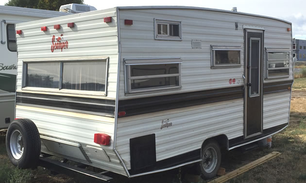 Another view of the Scamper Travel Trailer. 