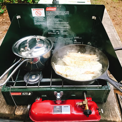 In a strong tide of catch-and-release fishing philosophy, it is rewarding to occasionally eat a fresh-caught fish for shore lunch. 