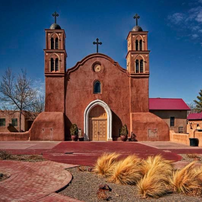 Church in Socorro, New Mexico, beseeches you to take out your camera.