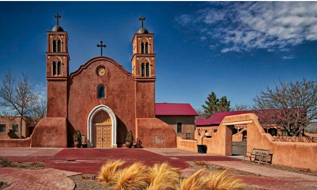 Church in Socorro, New Mexico, beseeches you to take out your camera.