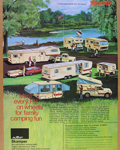 A vintage ad for a Skamper. 